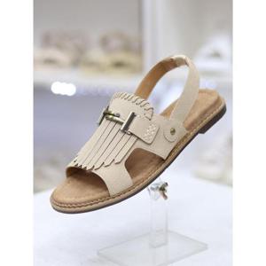 바이로쏘 세이브존03 플랫 스웨이드 프린지 2cm 슬링백샌들 (BY)23S10543BD2W