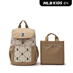 [MLB키즈]다이아 모노그램 모노베어 배색 소풍가방 BOS (D.Beige)7ABKC015N-43BGD