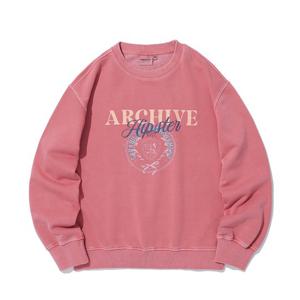 [인터크루]우먼스 피그먼트 그래픽 맨투맨 핑크 ITZ1TM53APK