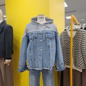 르피타 DP01 데님배색  후드점퍼티 L251UTS252