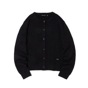 [인터크루]우먼스 꽈베기 라운드 니트 가디건 블랙 ITZ1WC51ABK