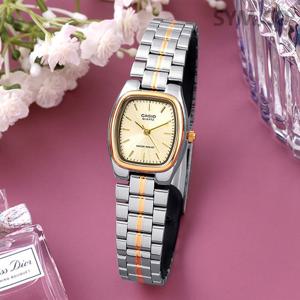 카시오 LTP-1169G-9A 레트로 라운드 스퀘어 아날로그 정장 여자