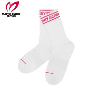 [마스터바니] 여성 논슬립 파일조직 레터링 중목 양말