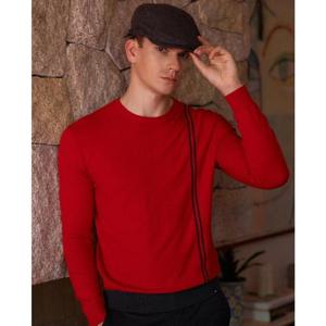 엘르골프 세이브존01 남성 로고 잔 조직 라운드 스웨터 6K53301 500