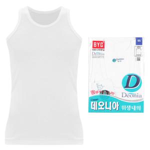 BYC 남자런닝 땀냄새제거 데오니아 기능성 흰 민소매 런닝구