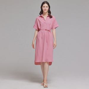 FOCUS  내추럴 오픈 카라 롱 원피스 PBINF5M1OP3051