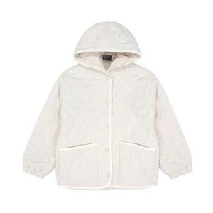 뉴발란스 키즈 후드 퀄팅 점퍼 자켓 아이보리 NK9QDB491U-39