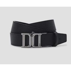 [닥스핸드백] 블랙 DD 메탈릭 버클 소가죽 자동벨트 DBBE5E087