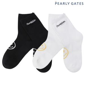 파리게이츠  여성 스마일 로고 자수 장목 양말 521E7SC052 BJ