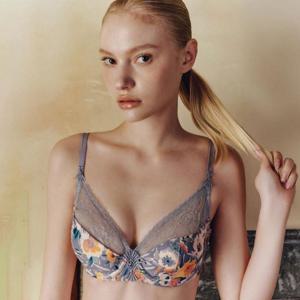 비너스  여성 슬림패드 오르화 플라워프린트 AB컵브라(OBR5235AB)