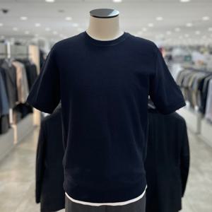 [지오지아]미라쿨 라운드 반팔 니트_ABF2ER1901_NV_DG