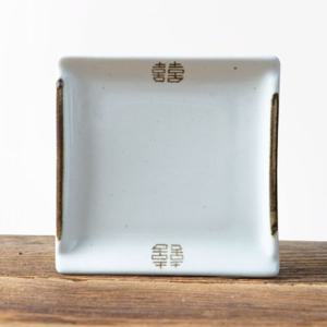 이천도자기 희고백자 정사각접시 대 18cm 그릇 식기 정사각접시 구이용접시 요리접시 도자기접시 도자기그