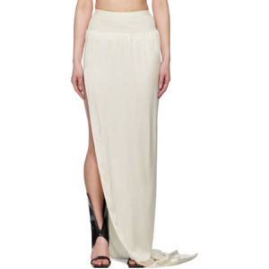 릭오웬스 롱스커트 오프 화이트 할리우드 맥시 스커트 251232F093029