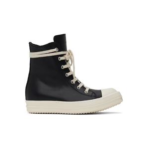 릭오웬스 스니커즈 블랙 할리우드 카프스킨 스니커즈 251232F127010