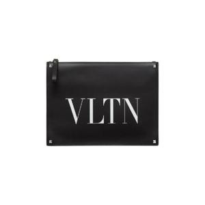 발렌티노 VLTN 레더 클러치 블랙 B0692WJW0NI