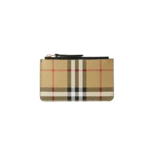 버버리 스트랩 빈티지 체크 코인 케이스 아카이브 베이지 블랙 8058472