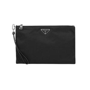 프라다 리나일론 앤 사피아노 레더 파우치 블랙 2NH006-2DMH-F0002