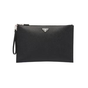 프라다 사피아노 레더 파우치 블랙 2NH001-PN9-F0002