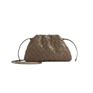 보테가 베네타 미니 레더 파우치 토프 그레이 585852VCPP12560