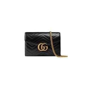 구찌 GG 마몽 마틀라세 미니백 블랙 474575-DTD1T-1000