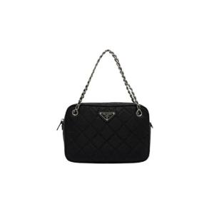 프라다 나일론 퀼티드 체인 미니 숄더백 블랙 1BH910-2AS3-F0002