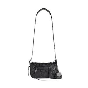 발렌시아가 아레나 램스킨 르 카골 XS 플랩 백 블랙 7190822AAM91000