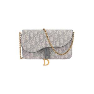 디올 새들 파우치 체인 그레이 S5907CTZQ-M932