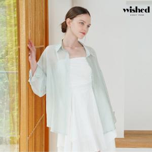 [위시드]카라넥 시스루 긴팔 셔츠 (WICBBL002)