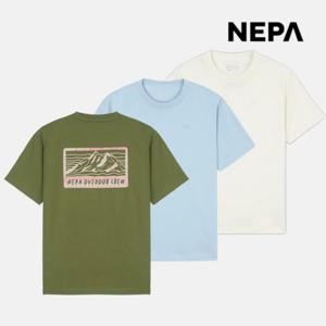네파 공용 그래픽 반팔 라운드 티셔츠 로고 여름 등산티 7LD5377