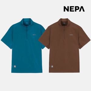 네파 남성 우븐 반팔 하프집업 티셔츠 아웃도어 운동복 러닝복 7L35432