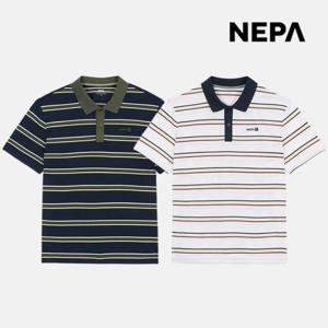 네파 남성 스트라이프 피케 반팔 폴로티셔츠 여름 등산 스판 반팔티 7L35268