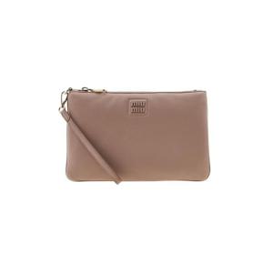 미우 미우 레더 로고 스트랩 클러치 카메오 5NH012-2F8K-F0770
