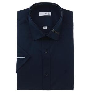 [듀퐁셔츠]  SE5MM21HS307SNY_25년SS  카라 포인트  반팔셔츠