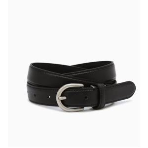 [헤지스ACC] 블랙 실버버클 소가죽 여성 벨트 HJBE5F407BK