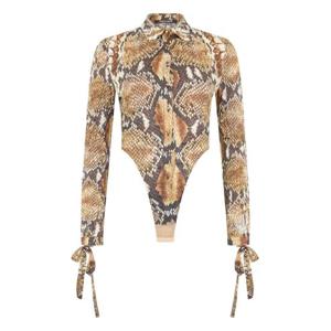 26 SS 로베르토 카발리 스네이크 스킨 프린트 바디수트 UWT7064QN93 TP437648209