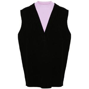 26 SS 질샌더 투톤 레이어드 니트 베스트 J22FB0124J14689 TP432017505