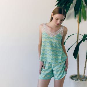 비너스 가벼운 착용감 레이스 데이웨어 여성 실내복 상하의 세트 VDW5022VHS5022