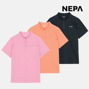 네파 여성 반팔 모크넥 집업 티셔츠 등산 아웃도어 냉감티 7L45422