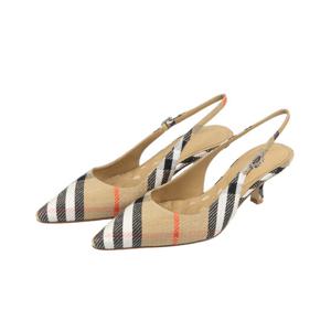 [로로모다] 버버리 체크 패턴 슬링백 여성 펌프스 / 8106171