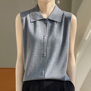 [리블리크]어드 카라 민소매 니트_RE2LK049