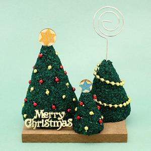 아트박스/오피스큐 콜크클레이공예 크리스마스트리메모꽂이