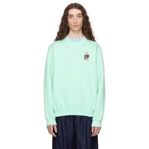 카사블랑카 스웨트셔츠 그린 선셋 밸리 스웨트셔츠 252195M204001