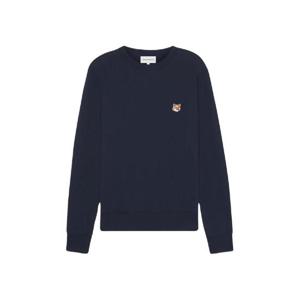 메종 키츠네 폭스 헤드 패치 레귤러 스웨트셔츠 잉크 블루 LM00301KM0001-P476