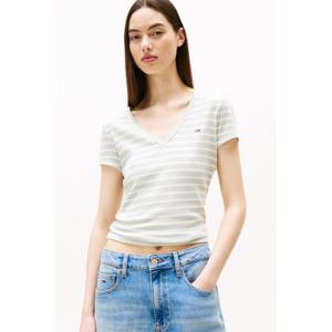 타미진 슬림 브이넥 립 티셔츠 (T32F6TTO07TWT1)