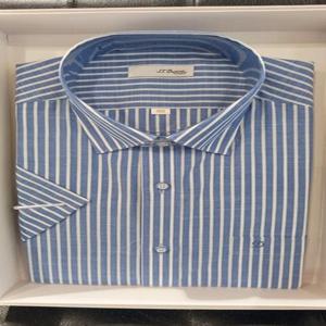 [듀퐁셔츠]SE5MM11HS108SBU_여름용 면슬럽 스트라이프패턴 반팔