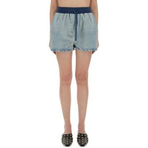 모스키노 데님 엘라스틱 웨이스트밴드 쇼츠 03568227 1306