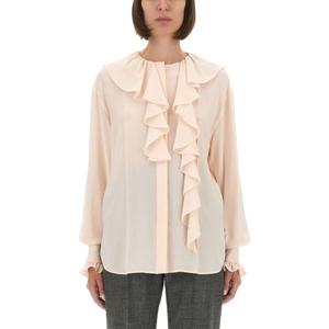 알렉산더맥퀸 라이트 핑크 러플 칼라 셔츠 833772 QBAAF9900