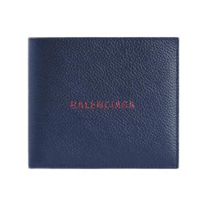 발렌시아가 캐쉬 스퀘어 폴디드 코인 월렛 네이비 버건디 5943151IZI34666