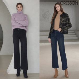 크레송 세미와이드 기모 데님 팬츠 C244B404A (2컬러)