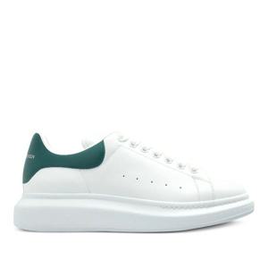 알렉산더맥퀸 화이트 그린 힐 탭 로우탑 스니커즈 553680WIAEE